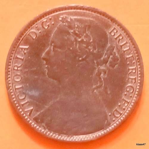 GB - 1877 - One Penny  - Victoria - Bronze