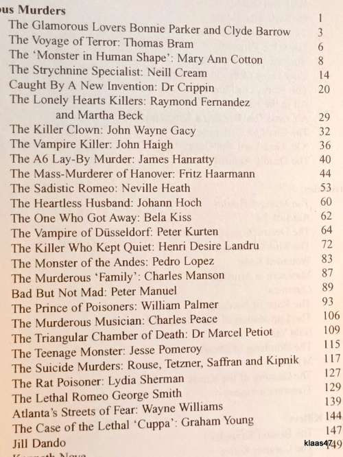 The World`s Worst Murders: Single, Multiple and Serial Killings... - Paperback