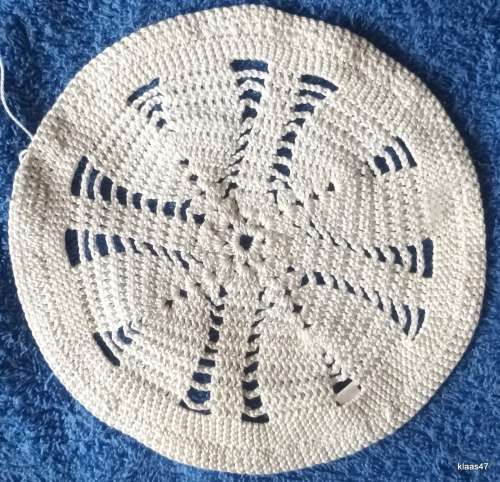 Small Hand Crochet Doilie in Off-White cotton