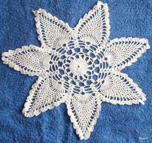Hand Crochet Doilie in White cotton