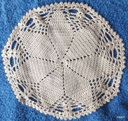 Hand Crochet Doilie in Ecru cotton