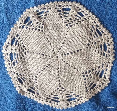 Hand Crochet Doilie in Ecru cotton