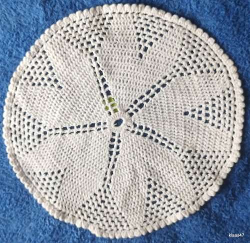Hand Crochet Doilie in Off-White cotton
