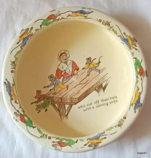Three Blind Mice Falcon Ware Porridge Bowl - Made In England