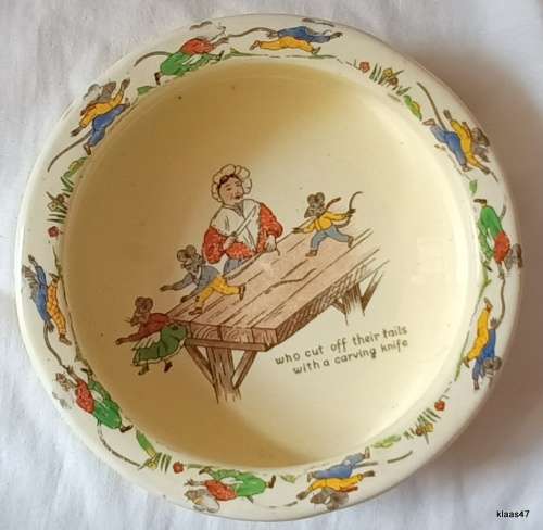 Three Blind Mice Falcon Ware Porridge Bowl - Made In England