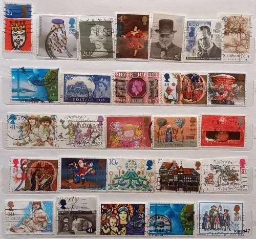 GB - Mixed Lot of 27 Used stamps