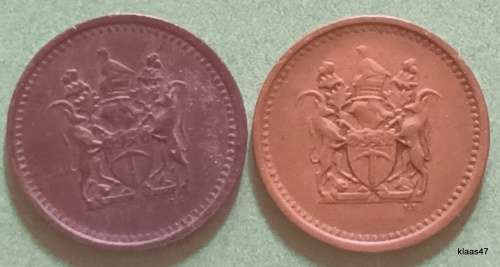 Rhodesia - 1971 and 1972 - 1 cent - Bronze