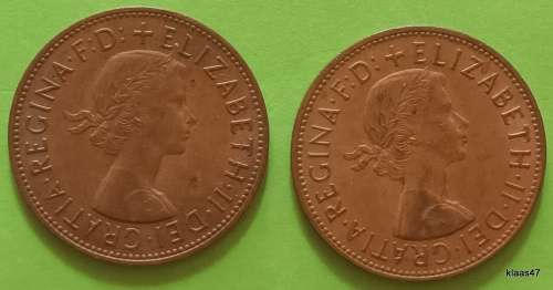 GB - Elizabeth II - One Penny 2x1967