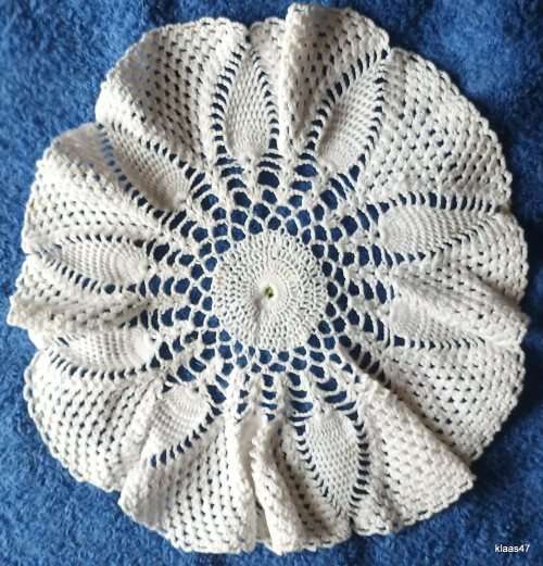 White cotton Crochet Doilie