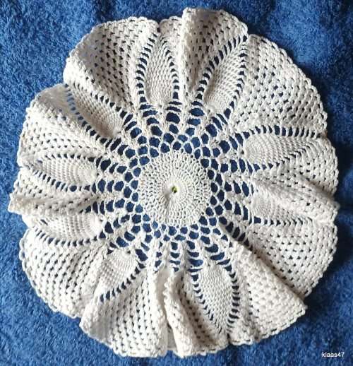 White cotton Crochet Doilie