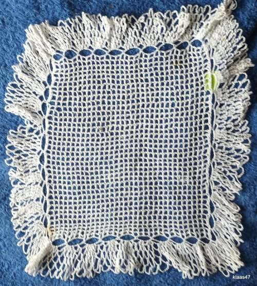 Hand Crochet Tray Cloth in White cotton