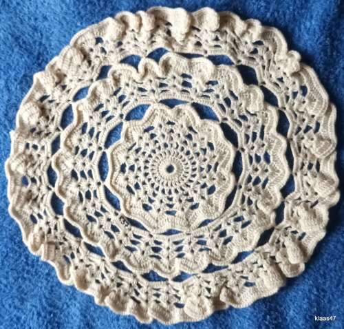 Hand Crochet Doilie in Off-White cotton