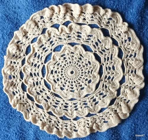 Hand Crochet Doilie in Off-White cotton