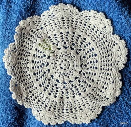 Crochet Doilie in Off-White cotton