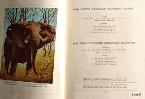 Our South African National Parks: United Tobacco Co - 11 cards  Missing