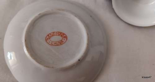 Miniature Cup and Saucer - Hand Painted China
