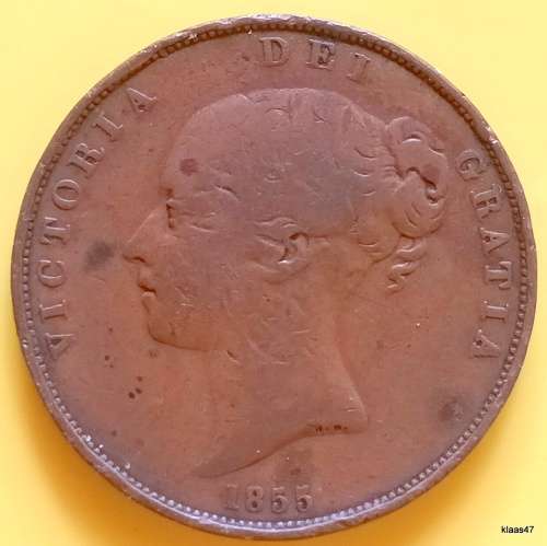 GB - 1855  - Victoria - One Penny - Copper