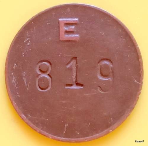GPO Telephone Service Token - Numbered On Reverse E 819 - 16mm Diameter
