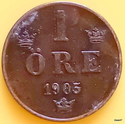 Sweden - 1905 - 1 Ore -  Brodrafolkens Val - Bronze (The Welfare of the Brother Peoples)