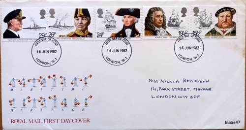 GB - 1982 - Maritime Heritage - Royal Mail First Day Cover