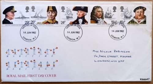 GB - 1982 - Maritime Heritage - Royal Mail First Day Cover