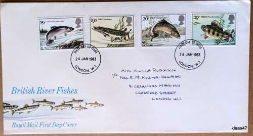 GB - 1983 - British River Fishes - Royal Mail First Day Cover