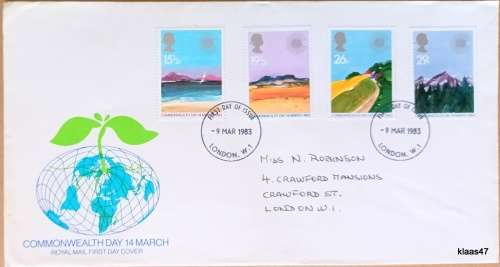 GB - 1983 - Commonwealth Day 14 March - Royal Mail First Day Cover