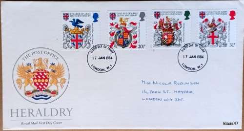 GB - 1984 - Heraldry - Royal Mail First Day Cover