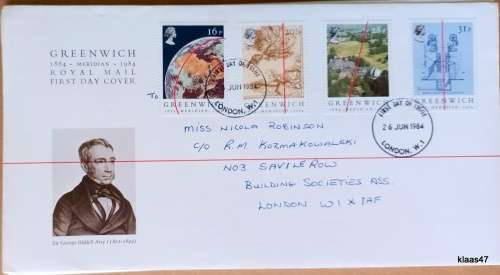 GB - 1984 - Greenwich Meridian - Royal Mail First Day Cover