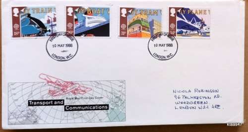 GB - 1988 - Transport and Communications - Royal Mail First Day Cover