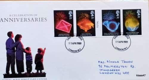GB - 1989 - A Celebration of Anniversaries - Royal Mail First Day Cover