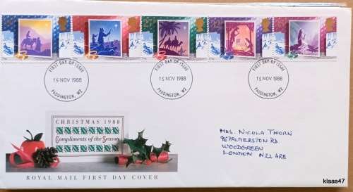 GB - 1988 - Christmas 1988 - Royal Mail First Day Cover