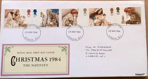 GB - 1984 - Christmas 1984 : The Nativity- Royal Mail First Day Cover