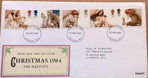 GB - 1984 - Christmas 1984 : The Nativity- Royal Mail First Day Cover