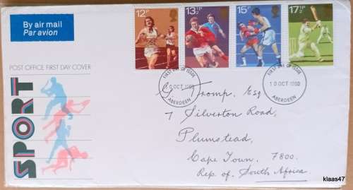 GB - 1980 - Sport - Post Office First Day Cover