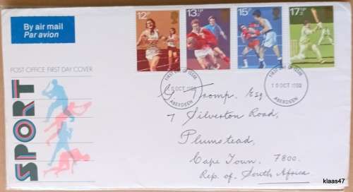 GB - 1980 - Sport - Post Office First Day Cover