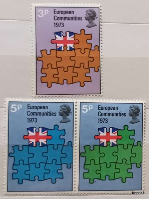 GB - 1973 - European Communities - Set of 3 Mint stamps