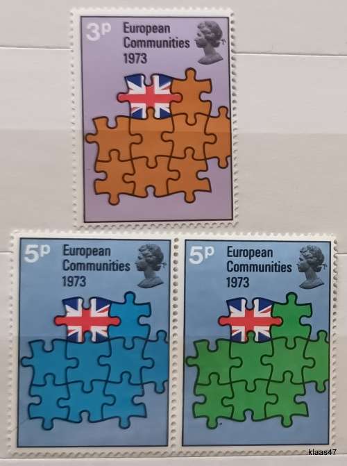 GB - 1973 - European Communities - Set of 3 Mint stamps