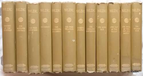 12 Books - Honore de Balzac - Part of The Caxton Edition (Copyright 1899)