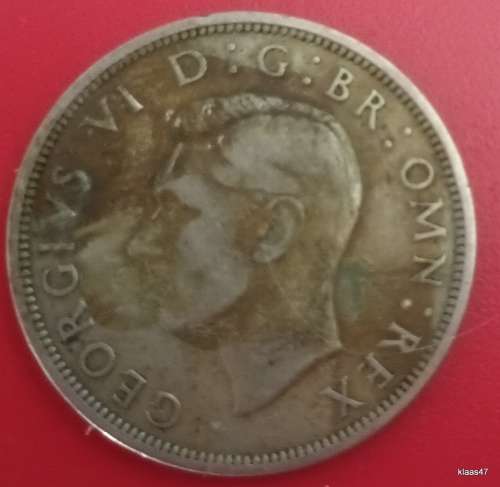 GB -  ½ Crown - George VI (with `IND:IMP`) - Copper-Nickel