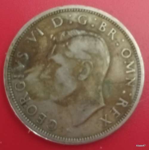 GB -  ½ Crown - George VI (with `IND:IMP`) - Copper-Nickel