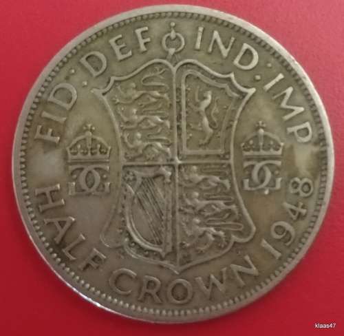 GB -  ½ Crown - George VI (with `IND:IMP`) - Copper-Nickel