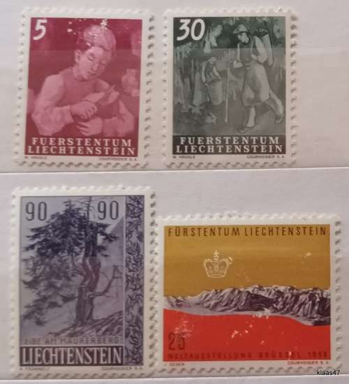 Lichtenstein - Mixed Lot - 4 Unused stamps