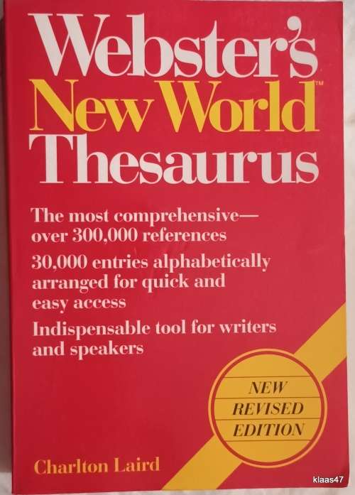 Webster`s New World Thesaurus - Charles Laird updated by William Lutz - Paperback