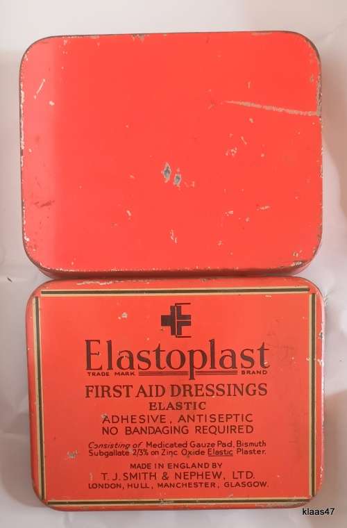 Vintage Elastoplast - Empty Tin T J Smith & Nephew