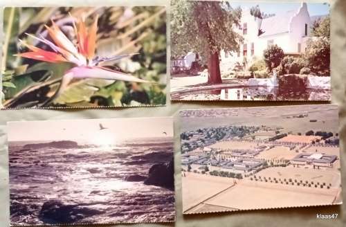 SARtravel/SASreise - 4 Unused Booklet Post Cards - Sea Point/Training College/Strelitzia/Lanzerac