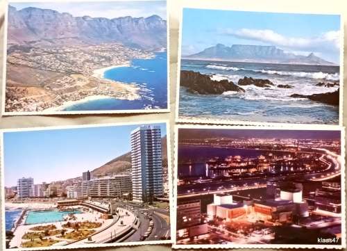 4 Unused Colour Post Cards - 1970`s - Table Mountain from Blouberg/Clifton/Sea Point/Nico Malan