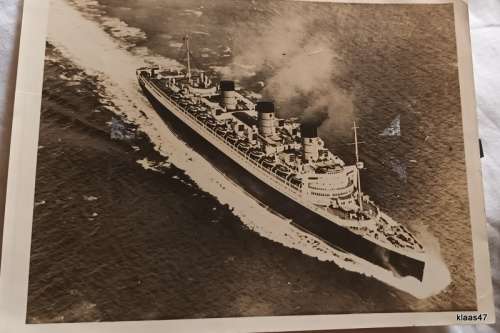 Black And White Photograph - R.M.V. Queen Mary