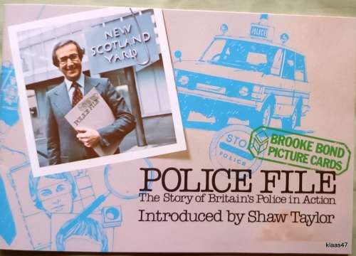 Police File - Intro: Shaw Taylor - Brooke Bond Picture Card Empty Album
