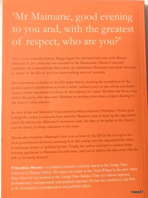 Mmusi Maimane (Prophet or Puppet?) - S`Thembiso Msomi - Paperback 2016